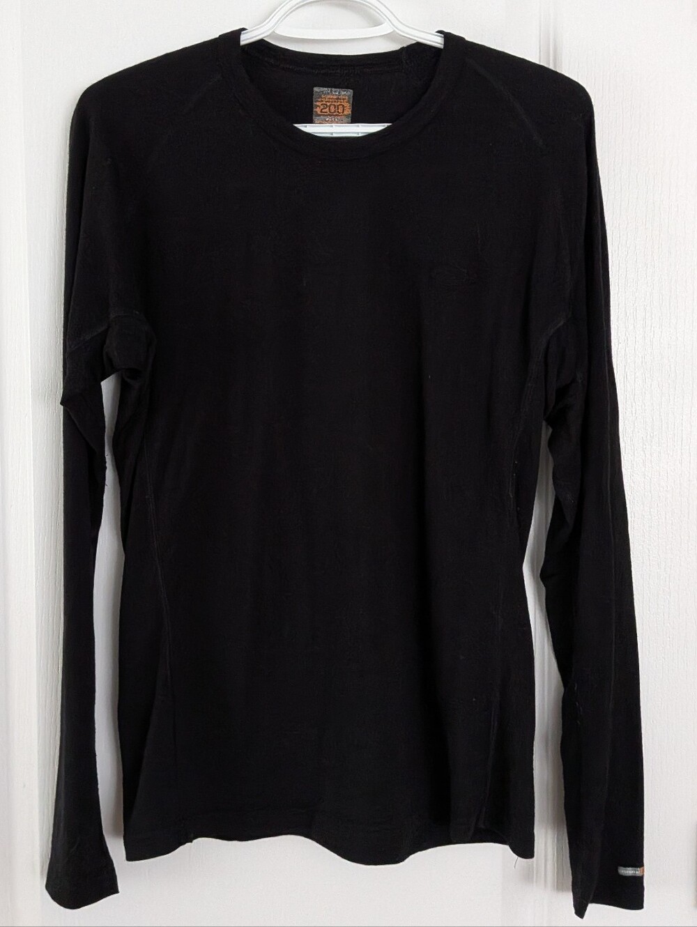 Icebreaker Merino 200 Oasis Long Sleeve Crewe Base Layer Top black large